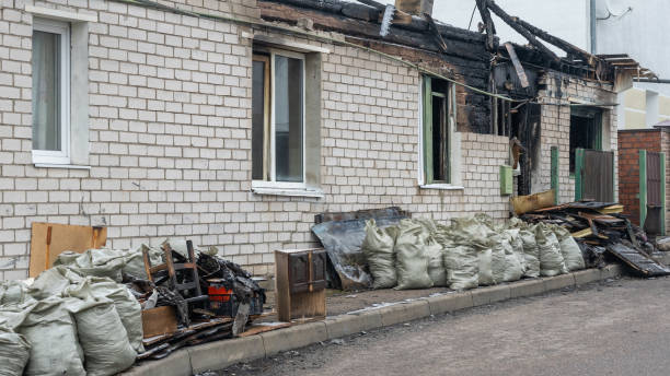 Professional Fire Damage Restoration technician working in Titusville, FL